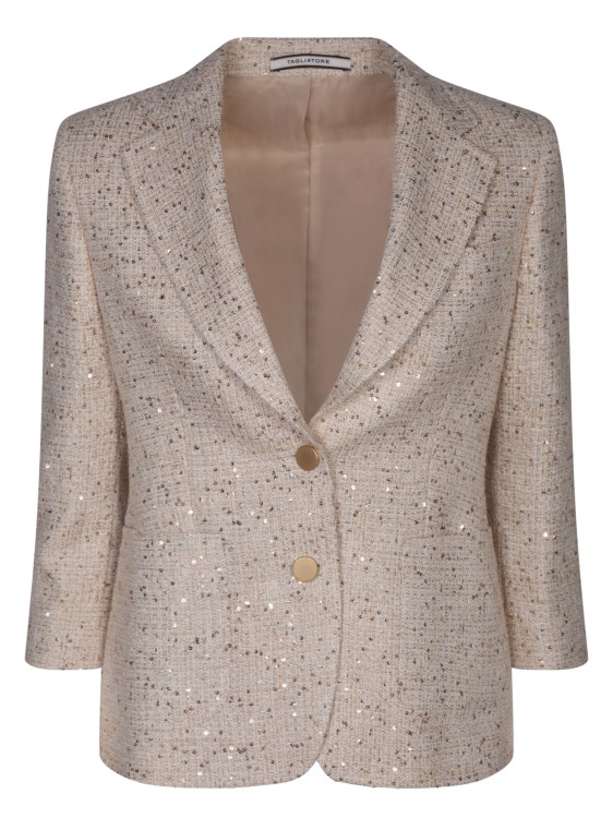 Tagliatore J-debra Sequin-embellished Blazer In Grey