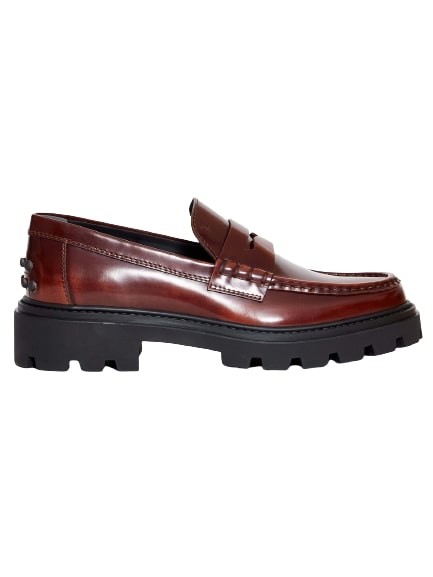 Tod's Brushed Leather Brown Loafer In Brown