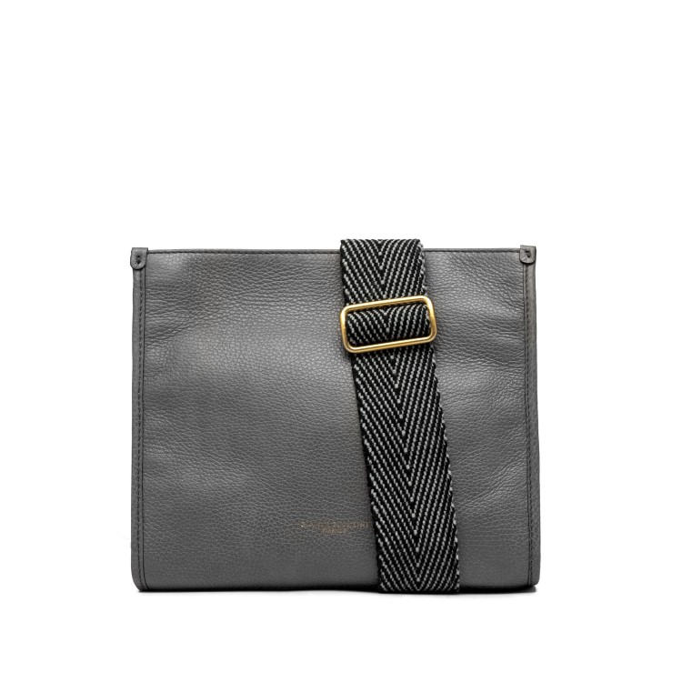 Gianni Chiarini Anna Crossbody Bag In Gray Leather In Grey