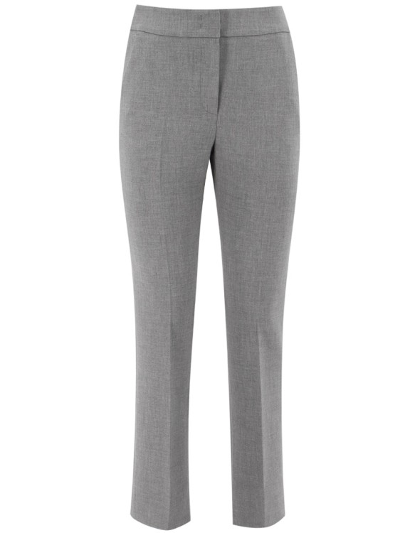 PESERICO GREY STRAIGHT TROUSERS