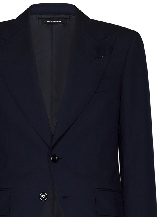 Shop Tom Ford Blue Wool Suit