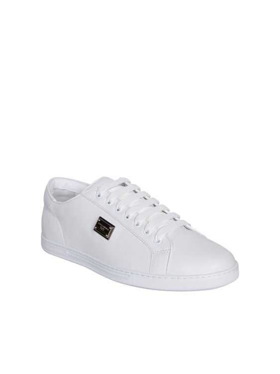 Shop Dolce & Gabbana White Front Lace-up Sneakers