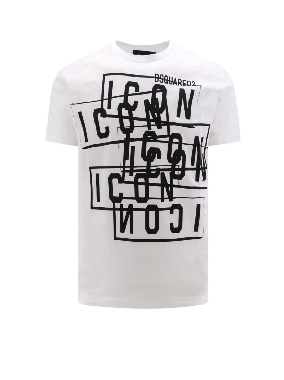 Shop Dsquared2 Icon Stamps Cotton T-shirt In White