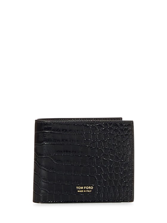 Shop Tom Ford Black Crocodile-print Wallet
