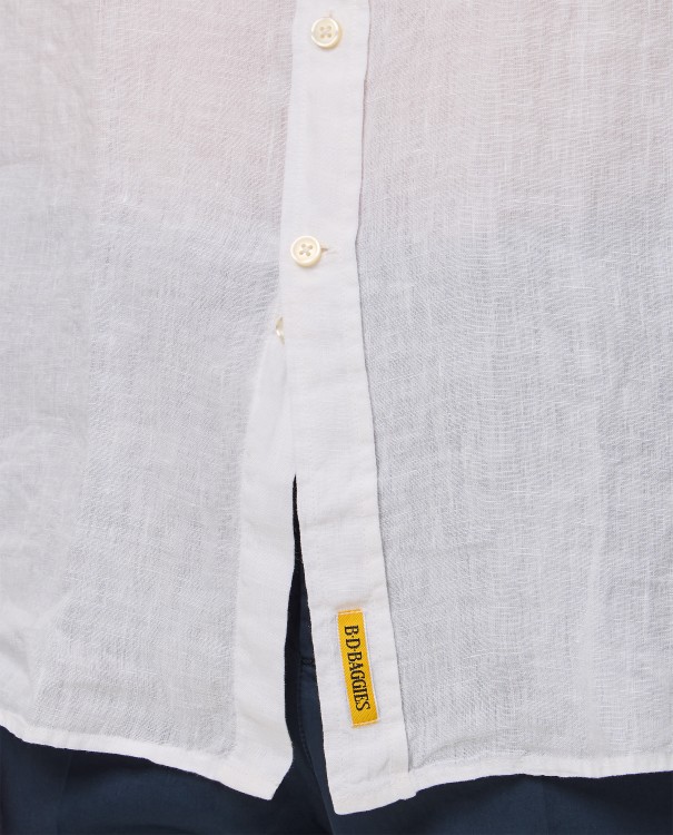 Shop B.d.baggies Linen Shirt In White