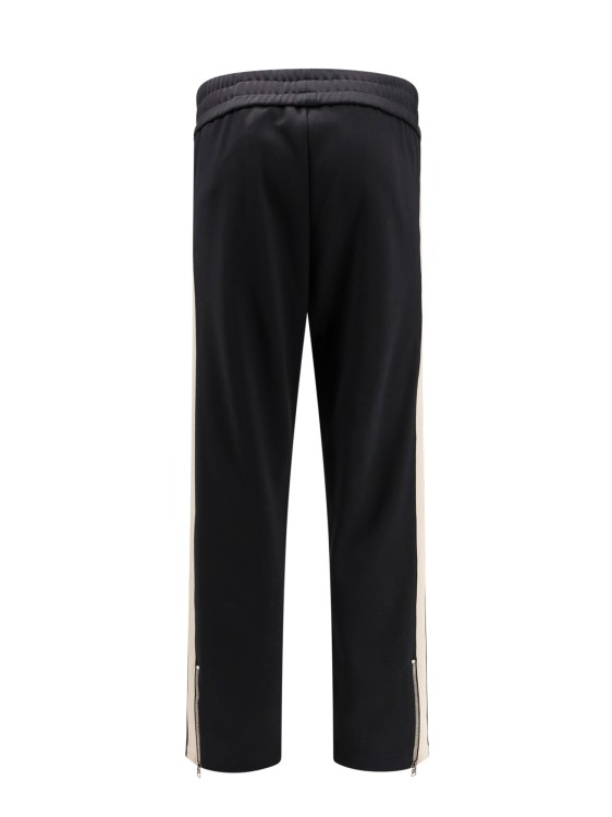 Shop Palm Angels Trouser With Embroidered Monogram On The Front In Black