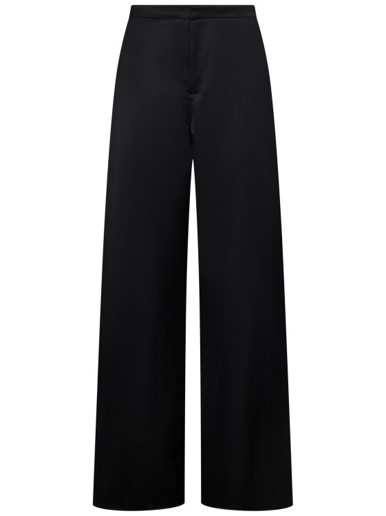 Shop Polo Ralph Lauren Wide-leg Trousers In Black