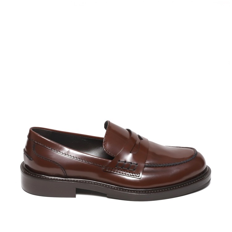 Guglielmo Rotta Moccasin With Brown Brushed Leather Trim