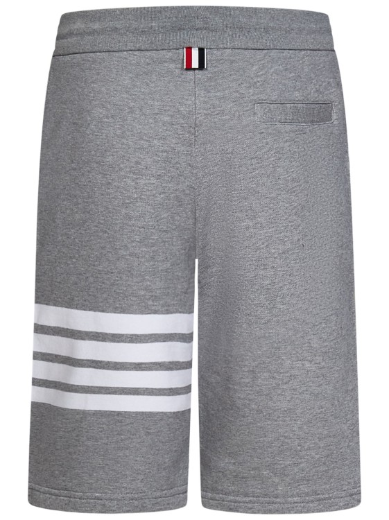 Shop Thom Browne Light Gray Loopback Cotton Sweatshorts In Grey