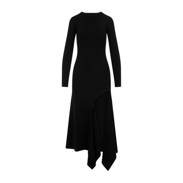 Y/PROJECT Y/PROJECT BLACK HIGH SLIT LONG SLEEVE DRESS 