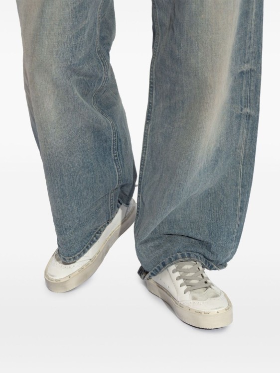 Golden Goose Mid Star High-top Leather Sneakers In White