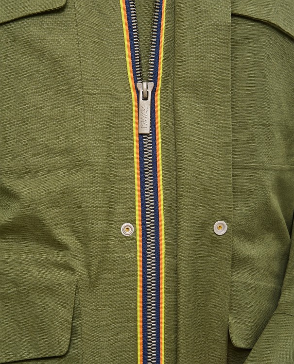 Shop K-way Erhal Linen Blend Jacket In Neutrals