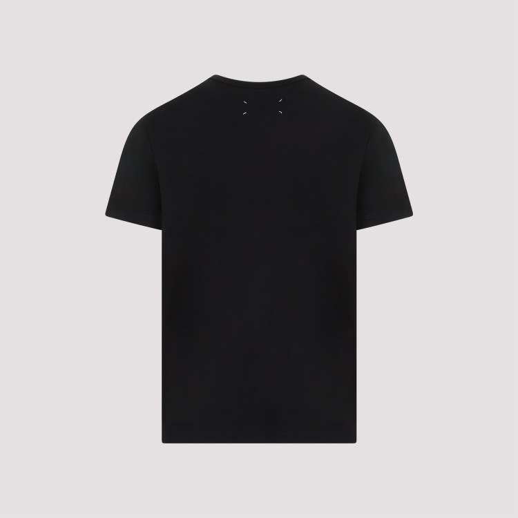 Shop Maison Margiela Black Cotton Numerical Logo T-shirt
