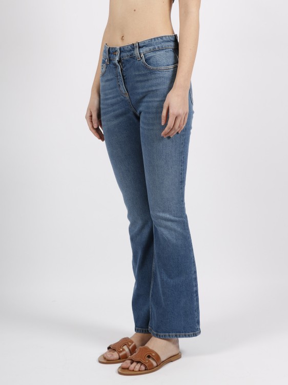 Shop Etro Embroidered Jeans In Blue