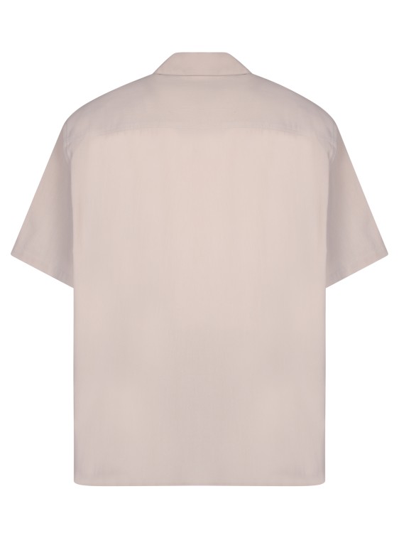 Shop Ami Alexandre Mattiussi Beige Short Sleeves Shirt In Grey