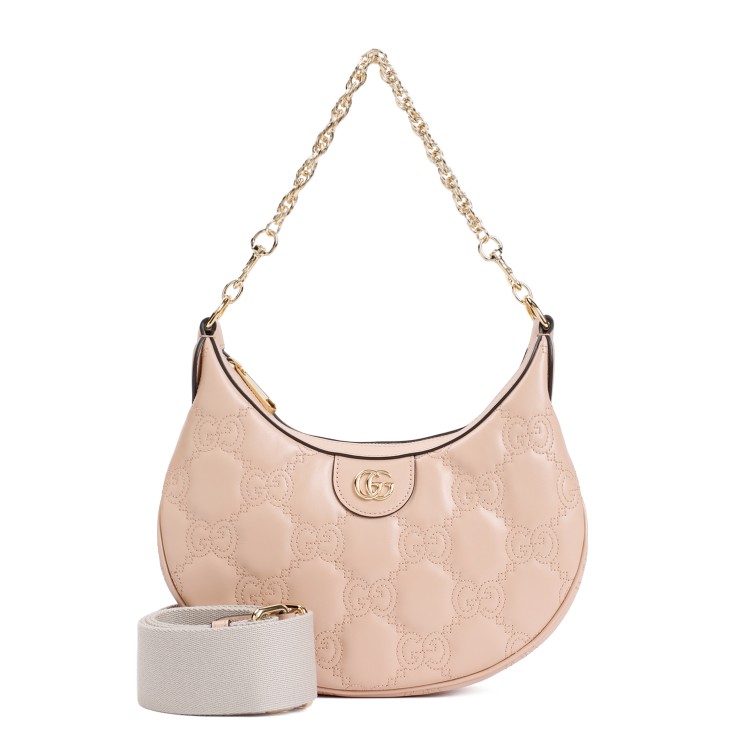 Gucci Pink Leather Matelasse Handbag