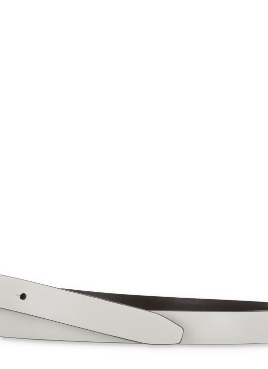 Shop Tod's Reversible Leather Belt In White