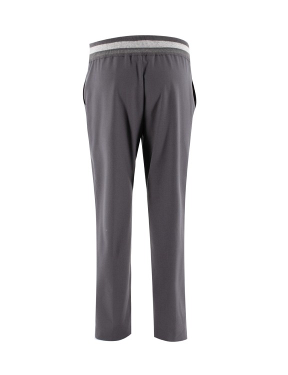 Shop Panicale Grey Wool Fabric Trousers