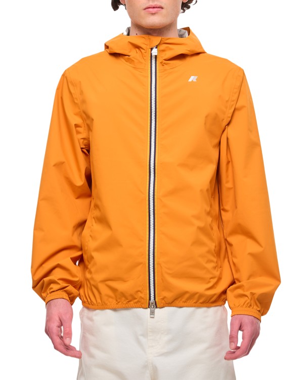 Shop K-way Jack Eco Stretch Dot Jacket In Orange