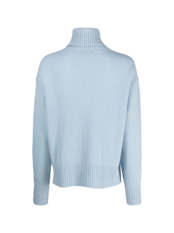Shop Roberto Collina Blue Turtleneck Sweater