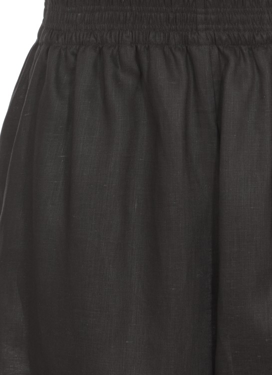 Shop Fabiana Filippi Black Linen Bermuda Shorts