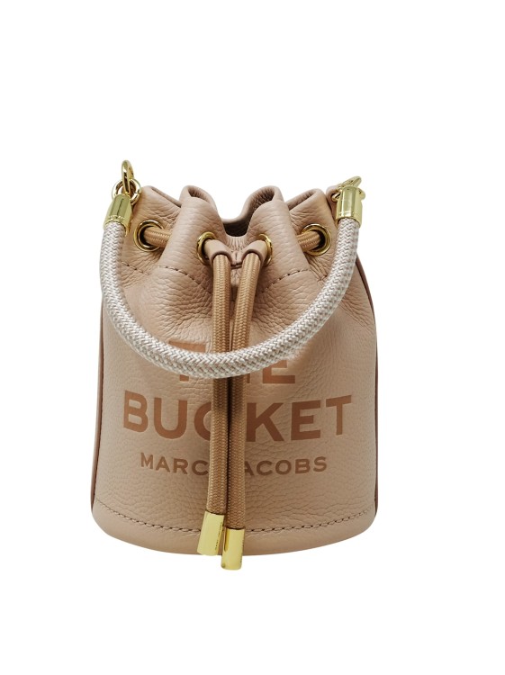 Shop Marc Jacobs Rose Leather The Micro Bucket Bag In Brown
