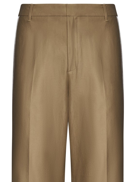 Shop Bluemarble Beige Cotton Palazzo Trousers In Brown