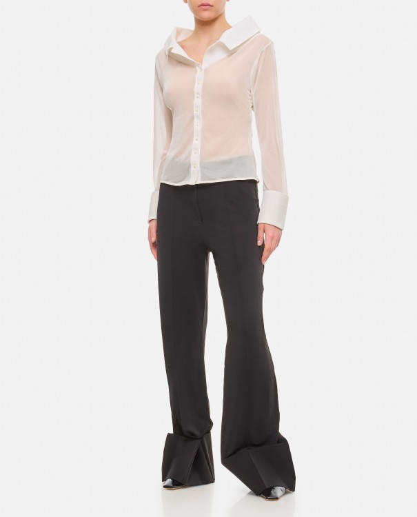 Shop Jacquemus High-waisted Bell Bottom Pant In Black