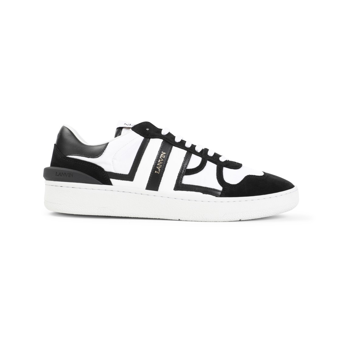 Shop Lanvin Clay Sneakers With Nylon In Black