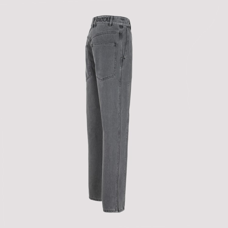 Patou Anthracite Cargo Cotton Trousers In Grey