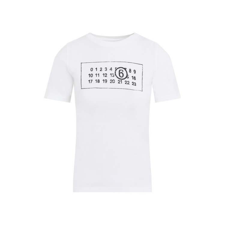 Shop Mm6 Maison Margiela Mm6 By Maison Margiela White Cotton T-shirt