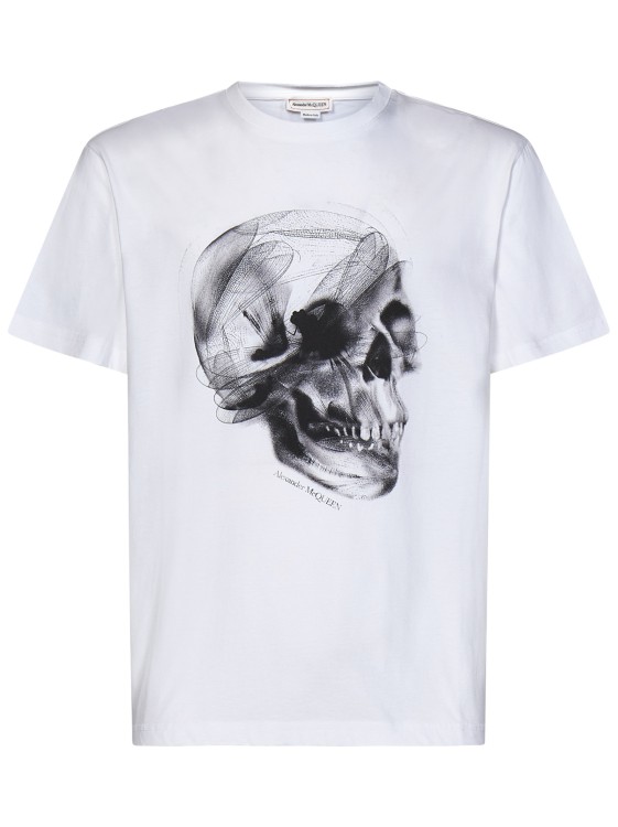 Shop Alexander Mcqueen Oversized White Cotton Jersey T-shirt