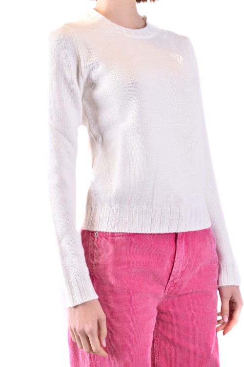 Dondup Long Sleeve Sweater In White