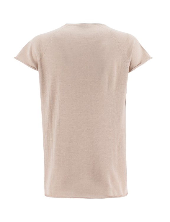Shop Kiton Sand Color Cashmere Silk Blend T-shirt In Neutrals