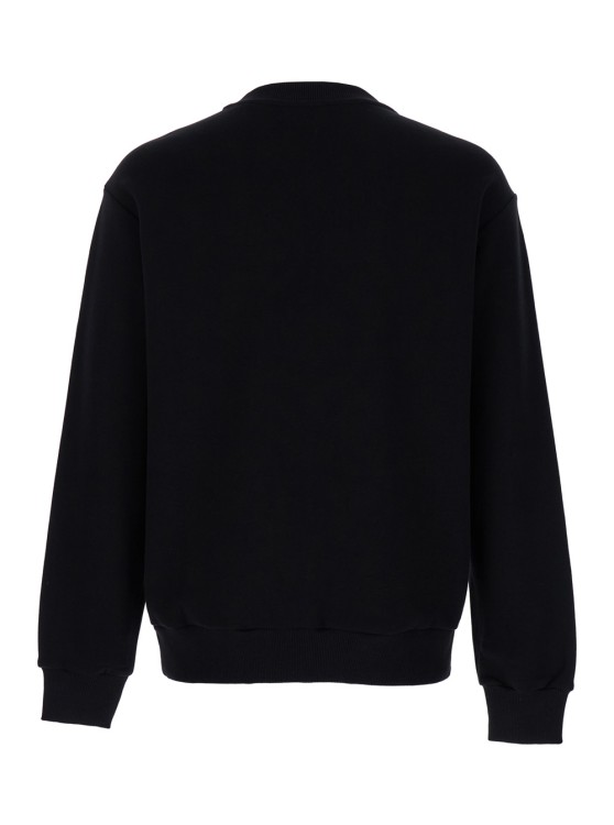 Apc A.p.c. Black Crewneck Sweatshirt With Micro Logo In Jersey In Black