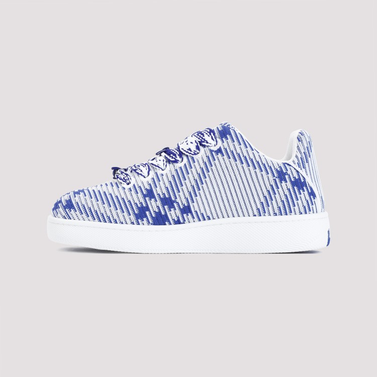 Burberry Dynamic Blue And White Patterned Sneakers In Blue