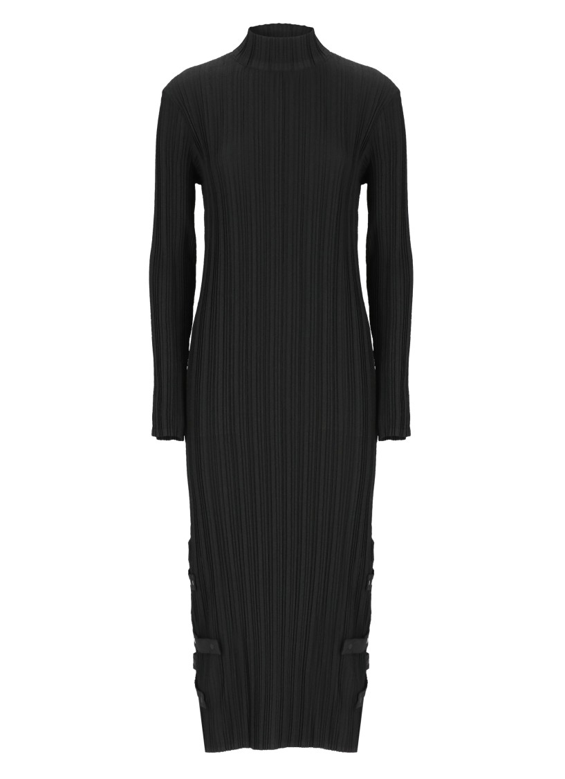 Shop Nu Pleated Dress In Black