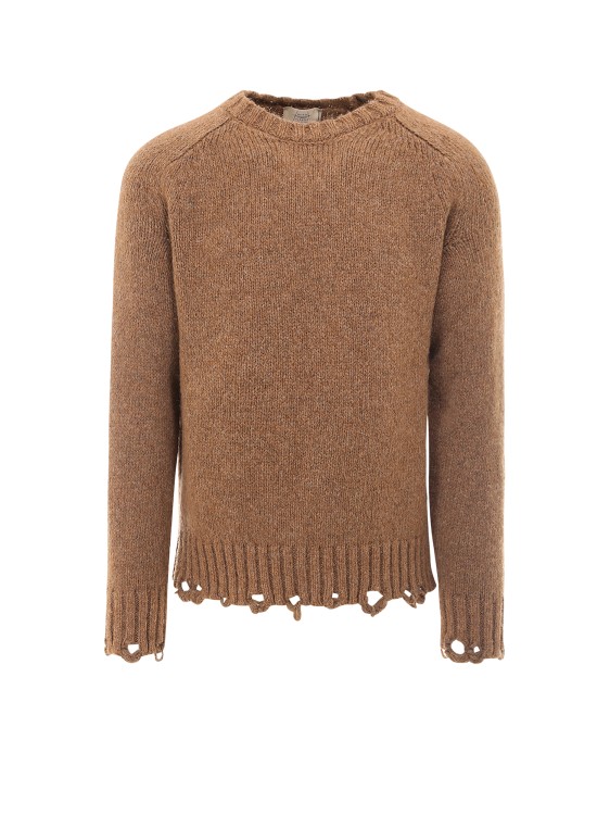 Maison Flaneur Alpaca And Wool Sweater In Brown