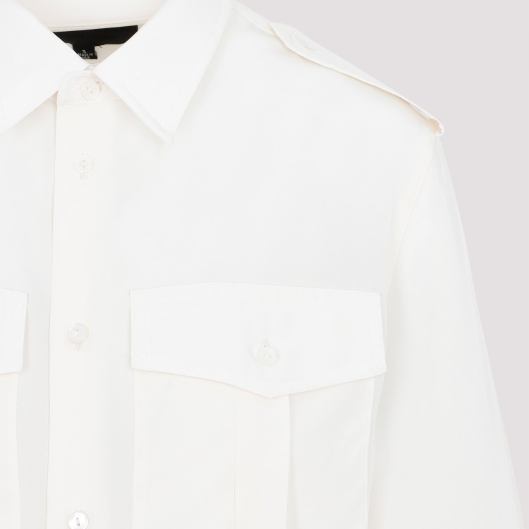 Nili Lotan Jeanette Long-sleeved Shirt In Silk In White