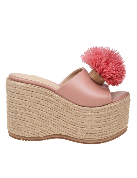 Paloma Barceló Lala Mules In Blush Color Leather In Pink