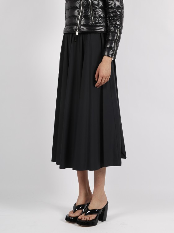 Shop Herno Stretch Nylon Long Skirt In Black