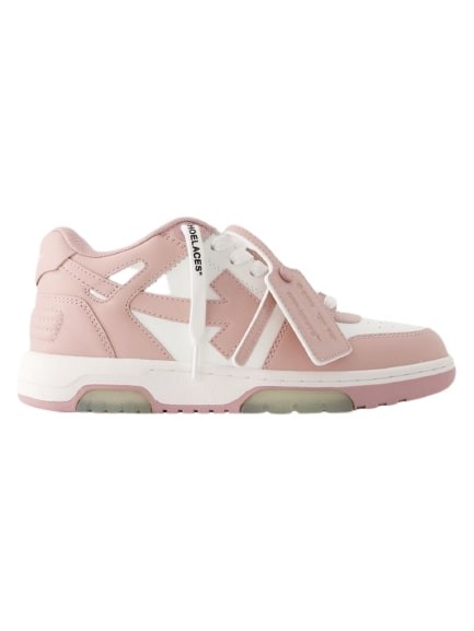 OFF-WHITE OUT OF OFFICE SNEAKERS - LEATHER - WHITE/PINK