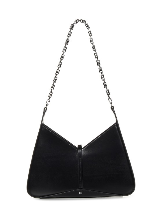 Shop Givenchy Spazzolato Leather Shoulder Bag In Black
