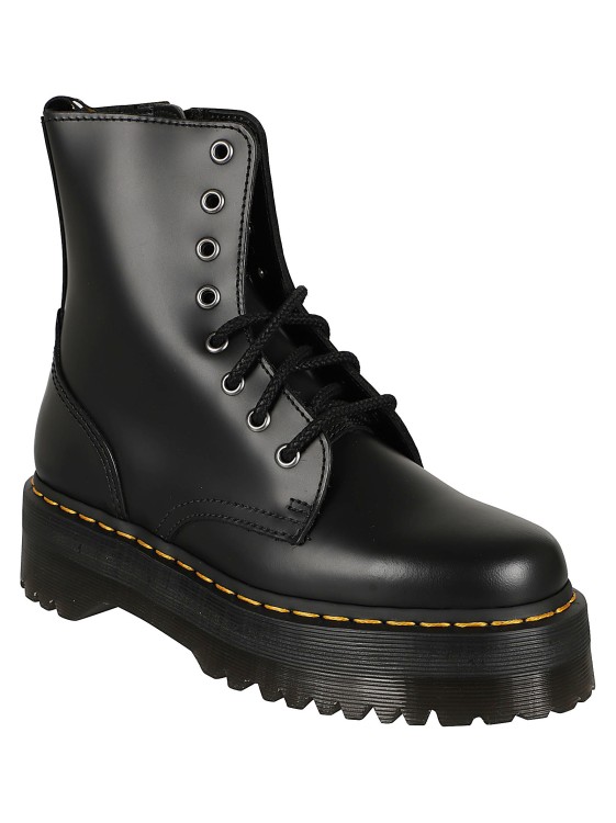 Shop Dr. Martens' Black Leather Platform Boots