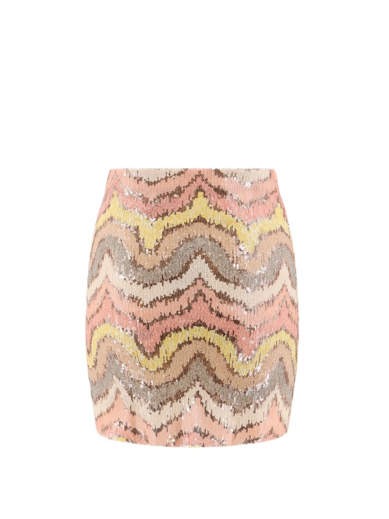 Shop Mvp Wardrobe Skirt With All-over Sequins In Multicolor