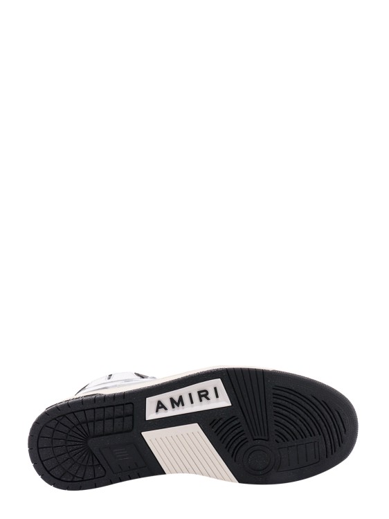 Shop Amiri Iconic Bones Leather Sneakers In Black