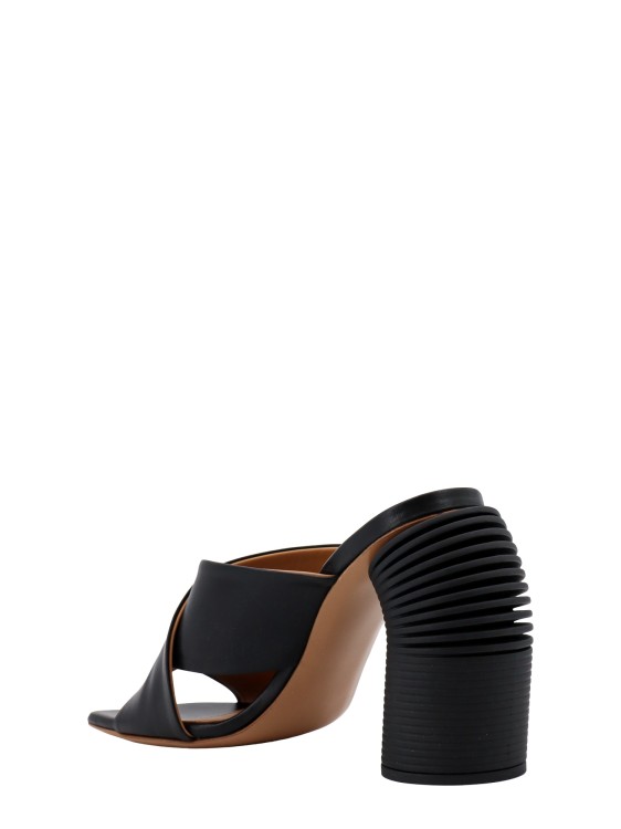 Shop Off-white Leather Sandals In Black
