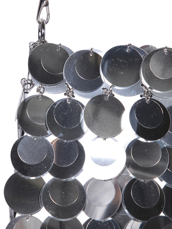 Shop Rabanne Shoulder Bag With Circular Metallic Panels In Silver