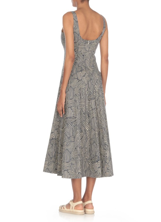 Shop Staud Dress With Print In Grey