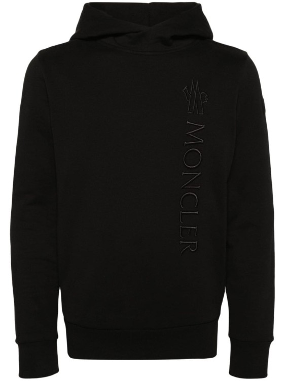 Shop Moncler Cotton Hoodie In Black